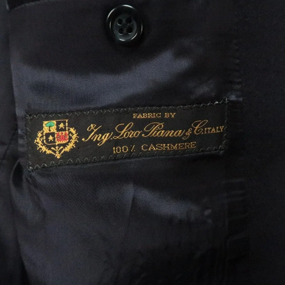 Jack Victor Blazer Mens 52R Blue Loro Piana 100% Cashmere Sport Coat